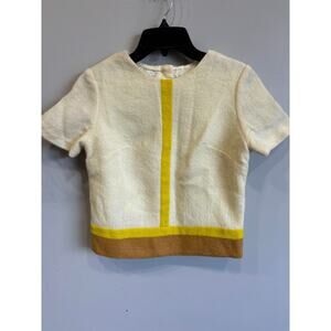 Vintage Miss Romay of California Colorblock Top Blouse XS Retro Preppy Academia